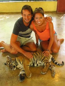 Us and a 4 month old Tiger Cub