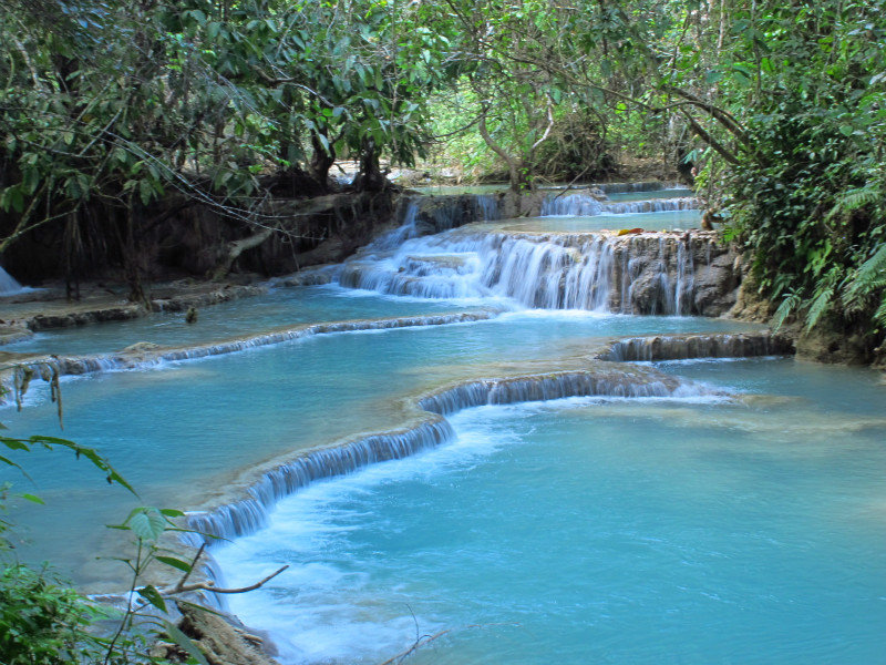 Natural 'Blue' pools at Kuang Si