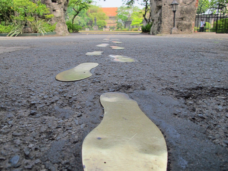 Jose Rizal's footprints