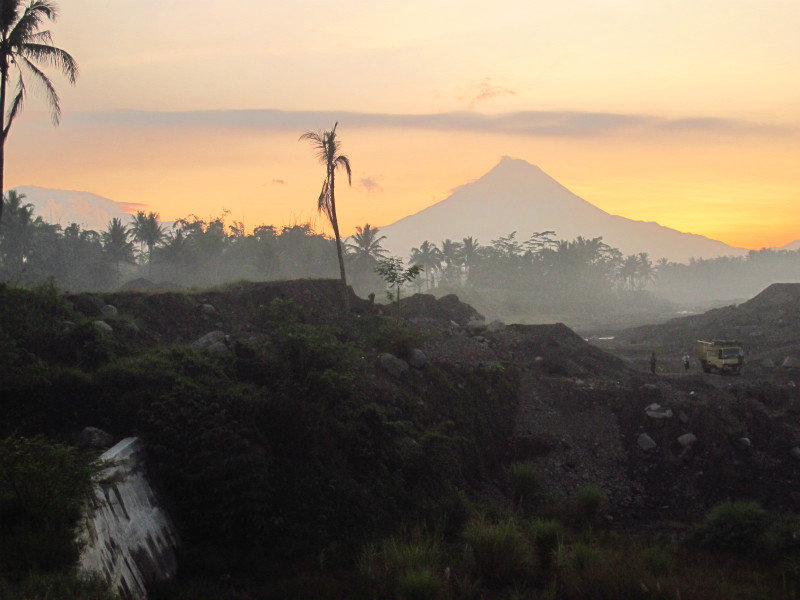 Sunrise over Mt Merapi
