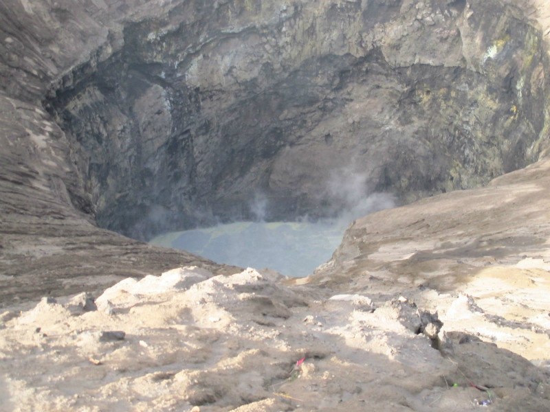 Looking into the crater