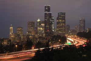 Downtown Seattle and Interstate 5