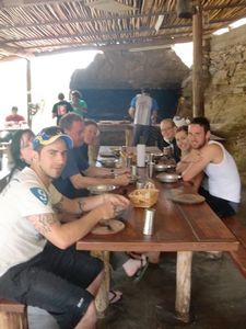 At lunch after rafting!!