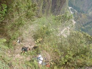 The walk up Huayna Picchu