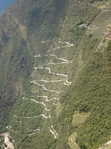 The road up to Machu Picchu