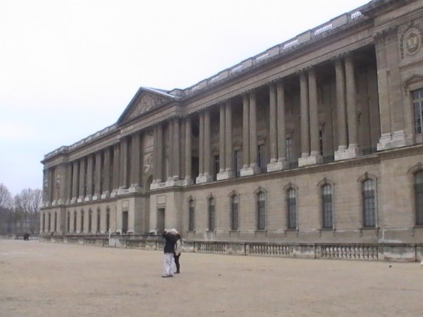 The back of the Louvre