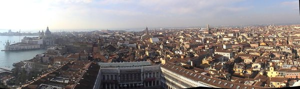 Looking back over the St Marks Square and beyond