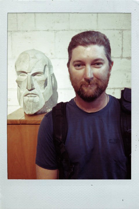 Dan and Sculpture Head