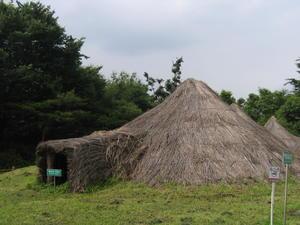  Korean  prehistoric  site Neolithic house 3000BC Photo