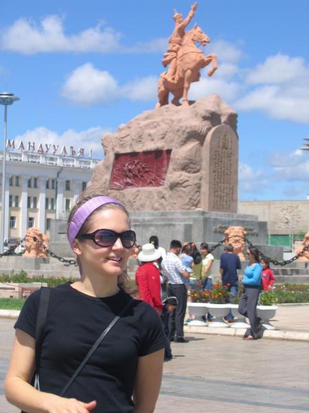 Nina in Sukhbaator Square