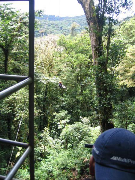 Neen hanging around on the jungle swing