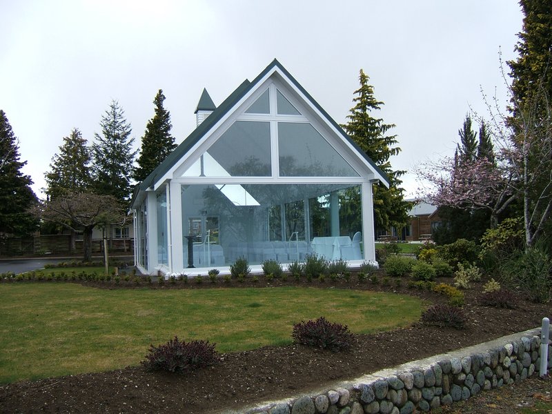 Glass wedding chapel