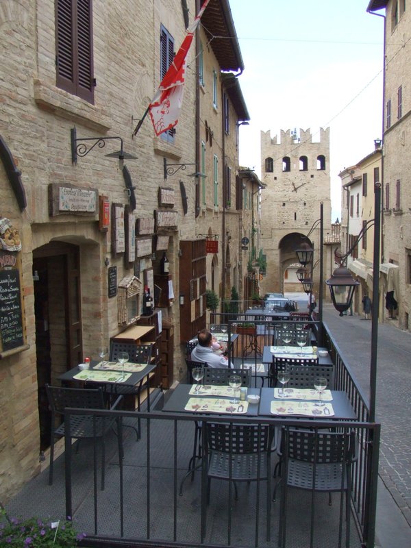Relaxed cafe life in Montefalco