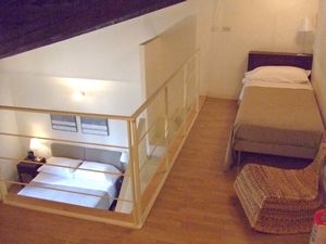 Our 2 level hotel room at Casa Mancia, Foligno