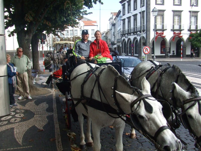 Our horse and carriage, Ponte Delgada