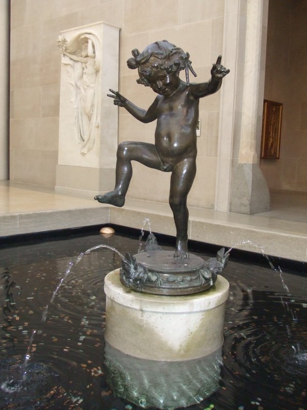 Playful sculpture inside Metropolitan Museum of Art