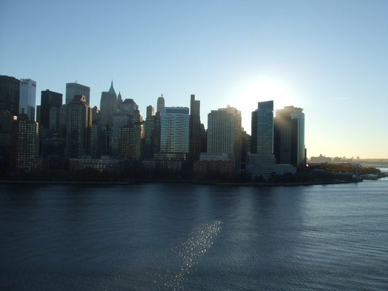 Sunrise over Manhattan skyline