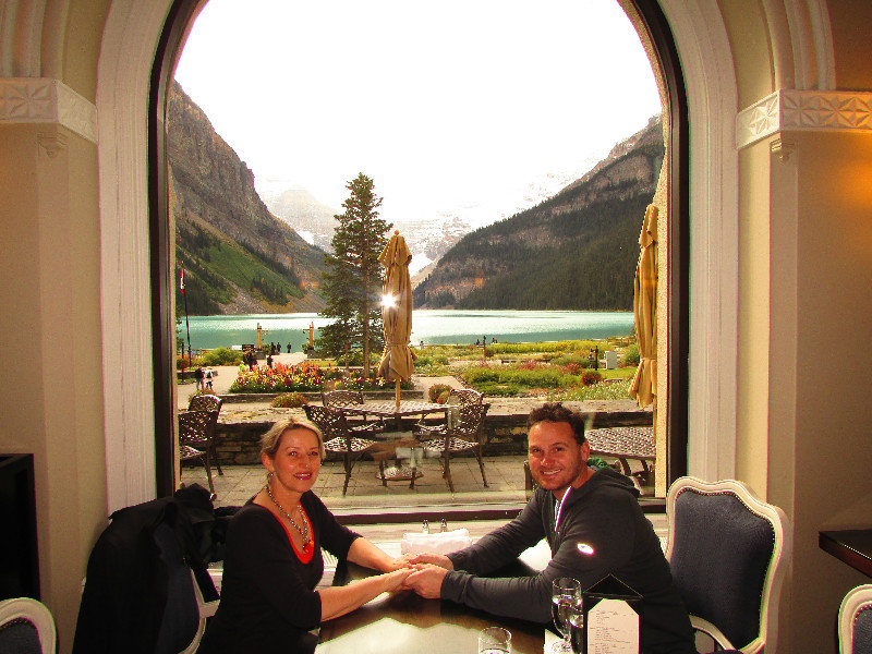 Lunching at The Fairmont Chateau, Lake Louise