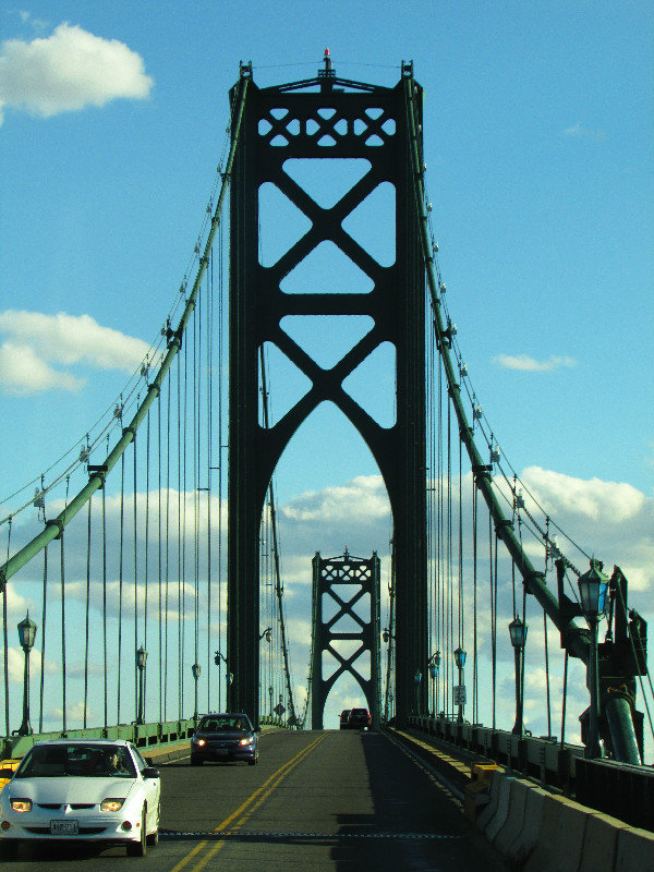 Mt Hope Bridge linking Portsmouth and Bristol on highway 114, Eastern Rhode Island
