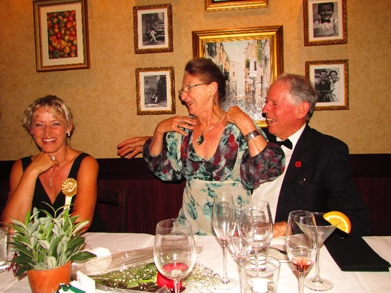 A few funny words from Mum at Jen's birthday dinner