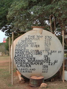 Distance Marker - Musgrave Roadhouse