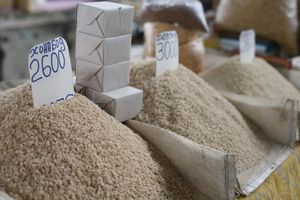 Viele verschiedene Reissorten im Offenverkauf