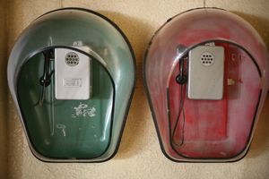 Telefonkabinen aus Sowjetzeit