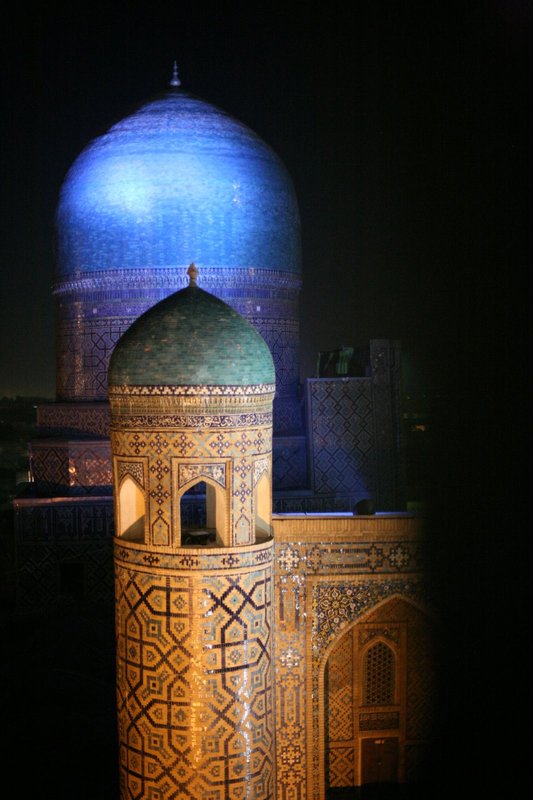 Sicht vom Minarett (Registan) by night
