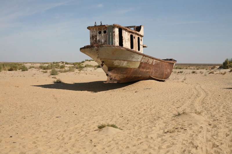 Schiffswrack in der Wüste - Der Aralsee heute