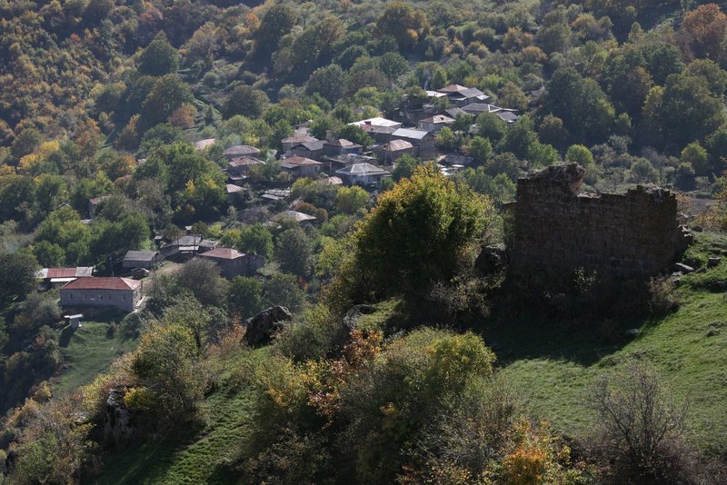Blick auf das Dorf Tatev