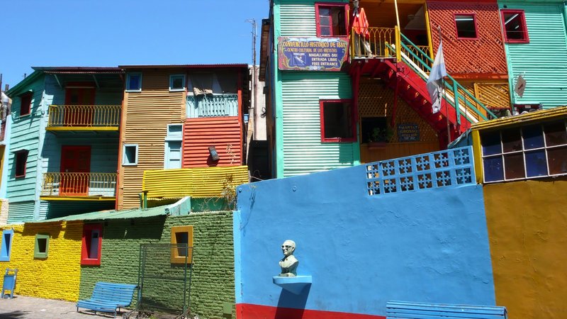 Die farbigen Häuser von Caminito