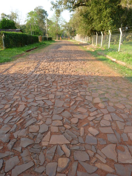 Fancy, hand-cut stone road