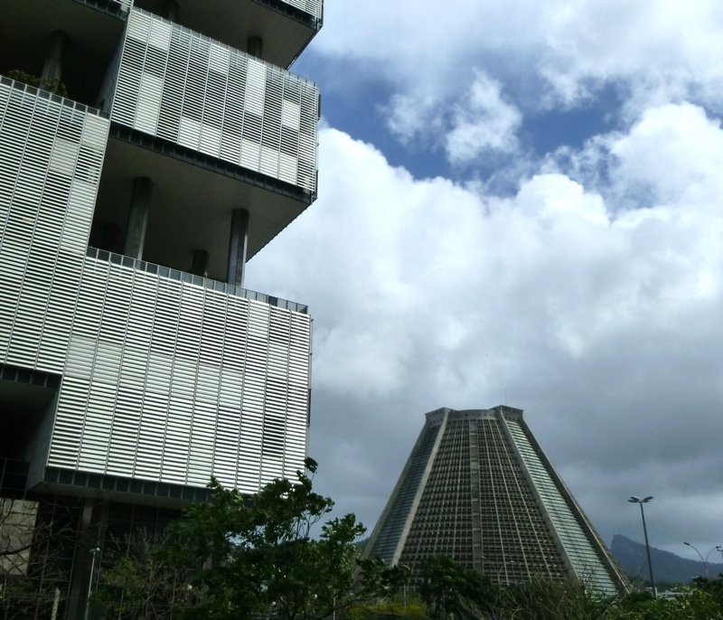Office Building and Modern Coned Cathedral