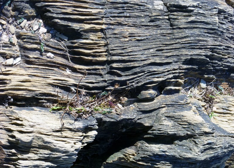 black wavy rocks