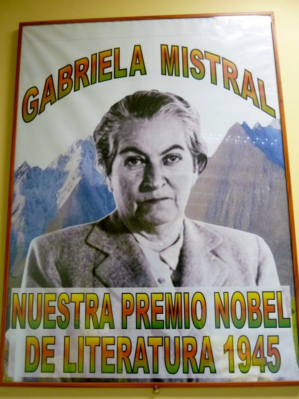 Birthplace of Gabriela Mistral. With Nobel Prize money, she bought a house in SB where I lived  for three years.