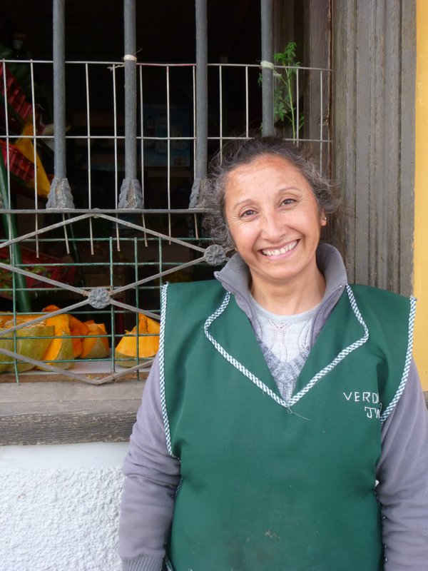 Rosa, my friend and veggie seller