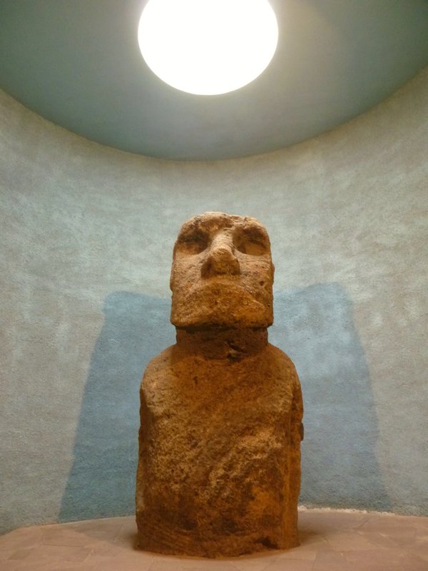 Moai from Rapa Nui/ Easter Island in the archaeological museum