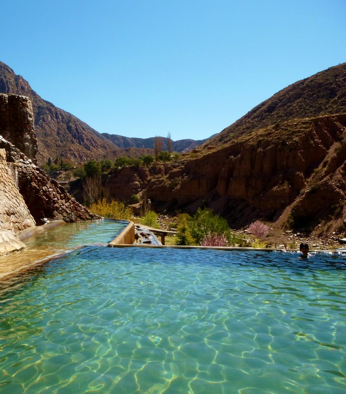Cachuete Termals--great hot springs in a gorge