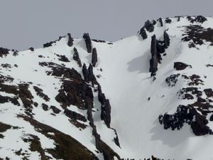 fab basalt lines--similar ones harken to robbed monks at the Penitentes Ski Resort
