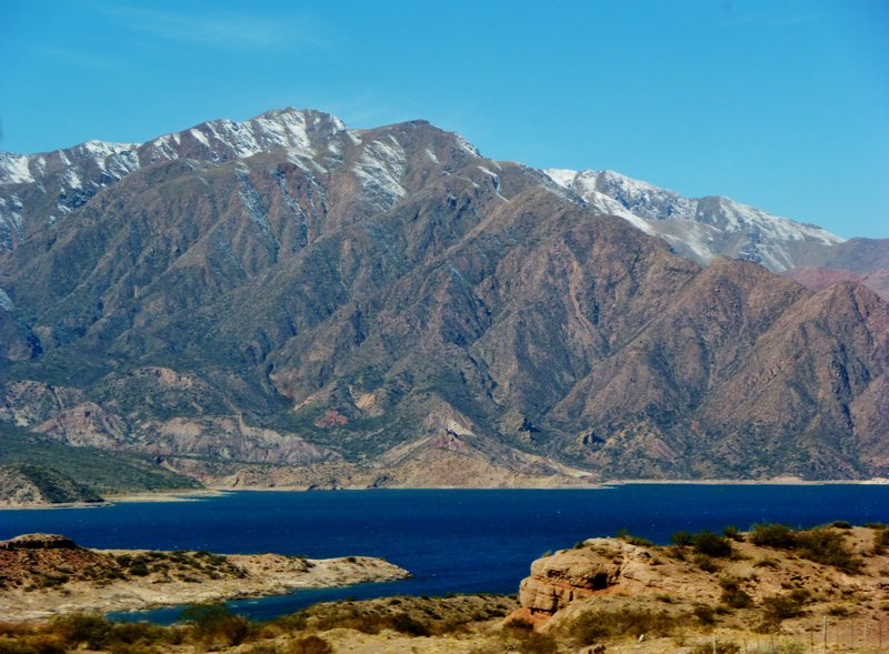 Portrillos reservoir that provides Mendoza's water