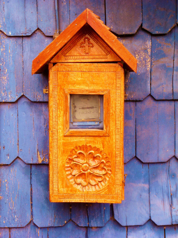 hand-carved fuse box