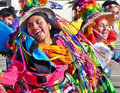 colorful Bolivians dancing