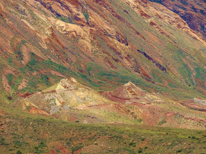 multicolored mountain near Ojo del Inca