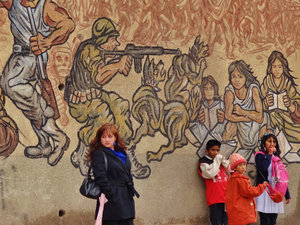 political mural recalling dictatorship