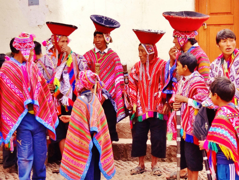 Tribal leaders in town for the Quecha mass