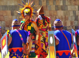 Inti Raymi--noble and his minions