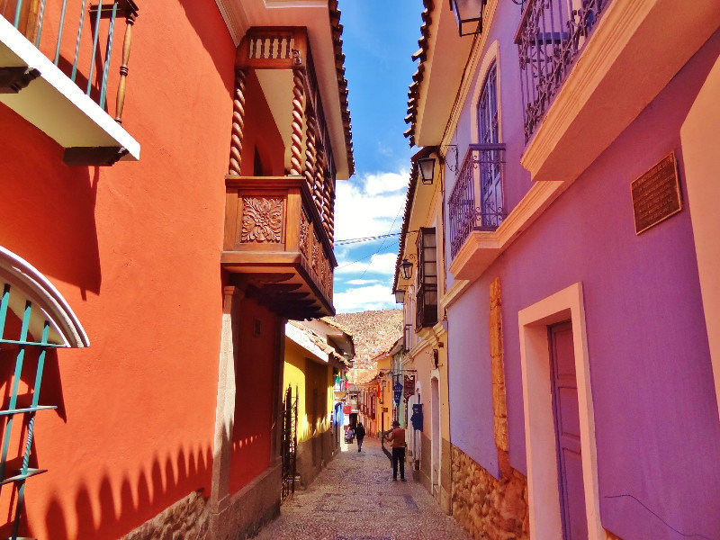 colonial Jaen Street with museums in former mansions
