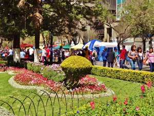Sunday fair on El Prado's alameda