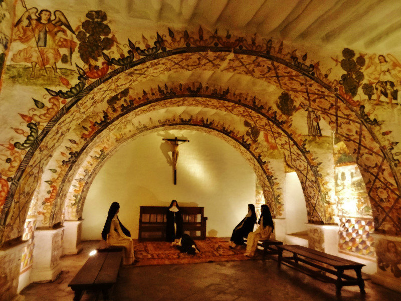 Santa Catalina Convent refectory with frescoes