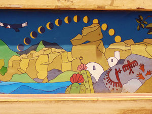 moon phase mural, Capilla del Monte